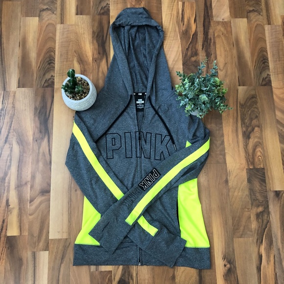 PINK Victoria's Secret Jackets & Blazers - Victoria’s Secret PINK Full Zip Drawstring Hoodie